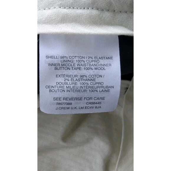J.Crew Somelos Ludlow Slim Cotton Unstructured Men’s Suit -Grey-Size 40L (33x34)